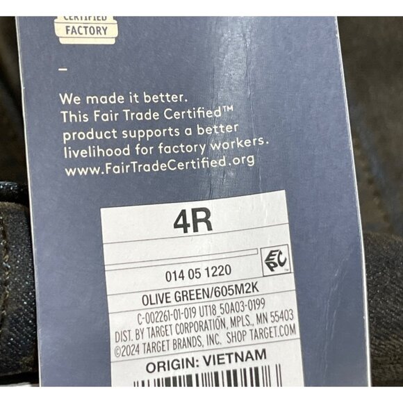 New Universal Thread High Rise Sailor Wide Leg Pant Olive Green Size 4R - Picture 5 of 7